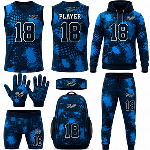 Uniforme de Fútbol Americano de Marca Privada, Uniforme de Club de Fútbol 7v7 de Alta Calidad, Conjunto de Sudadera con Capucha de Fútbol Americano con Sublimación Personalizada - Product Image 1