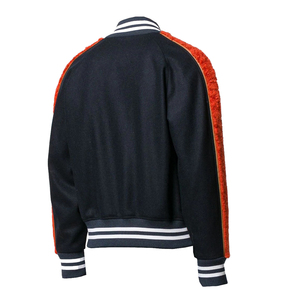 Unisex Wool Leather Sleeve Varsity Bomber <b>Jacket</b> Streetwear Winter Windproof Eco-Friendly High Quality Wholesale Heated - Product Image 2