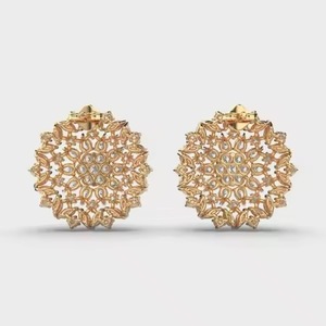 New Manufactured Luxury Moissanite Diamond <b>Earrings</b> for Women Certified Brilliant Round Cut Sustainable Fine Available For Sale - Product Image 4