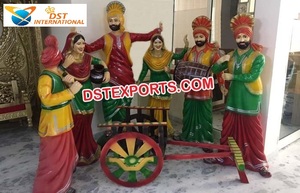 Punjabi Virsa Theme Fiber <b>Statues</b> for Restaurant USA Punjabi Cultural Theme Fiber <b>Statue</b> for Decor Punjabi Madhani lady <b>Statue</b> - Product Image 4