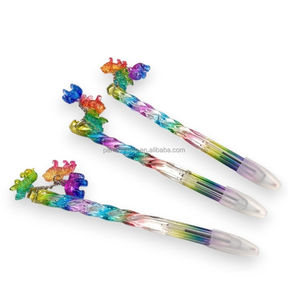 Bolígrafos de Colores Arcoíris de 0.5mm, Plástico, 17cm, Novedad con 3 Dijes de Animales del Zoológico - Product Image 2