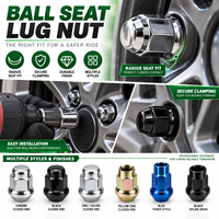 Mur Baut Roda Tipe Ball Seat, Mur Baut Roda Tipe Spherical Seat, Mur Baut Roda Ujung Terbuka, Mur Baut Roda Ujung Tertutup, Mur Baut Roda Ekstensi, Custom OEM