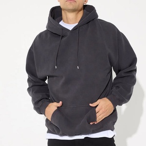 Sweat à capuche en coton personnalisé OEM avec poche kangourou brodée et imprimée, style streetwear décontracté pour hommes à prix abordable - Product Image 1