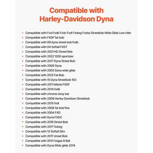 Appui-dos de moto détachable de 29 pouces de hauteur compatible avec Harley-Davidson Dyna Street Glide, Road Glide et Road King - Product Image 3