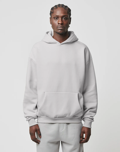 Sweat à capuche oversize en molleton de coton épais pour homme, avec poche kangourou et épaules tombantes, design personnalisé - Style streetwear décontracté - Product Image 1