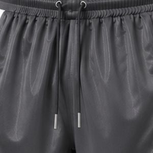 Shorts de basketball gris anthracite personnalisés pour hommes avec panneau latéral blanc, shorts de sport d'entraînement, taille élastique, vêtements de sport, gym, fitness - Product Image 5