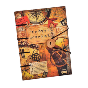 Diario de Viajes de Aventura |   Cuaderno Vintage con Mapa y Brújula |   Diario impreso de tapa dura |   200 Páginas Blancas |   7x5 - Product Image 3
