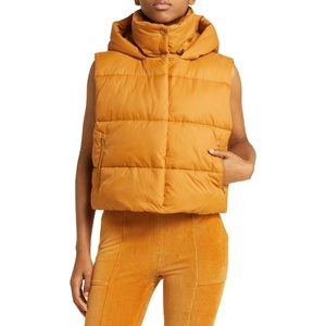 Alta calidad 100%, venta al por mayor, chaqueta sin mangas para mujer de invierno, pantalones, ropa informal de otoño, abrigo cálido de algodón con estampado de logotipo personalizado - Product Image 2