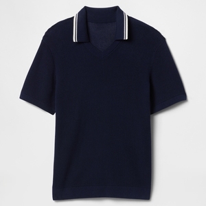 Polo en coton chaud pour l'automne et l'hiver, col boutonné, style décontracté et professionnel, haute qualité, couleur unie - Product Image 2