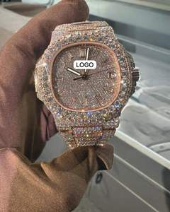 Relojes de Diamantes Moissanite VVS de Edición Limitada, Mecánicos, de Acero Inoxidable, Totalmente Cubiertos de Diamantes, para Hombre, al Mejor Precio al por Mayor - Product Image 1