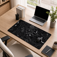 Tapis de souris de jeu RGB résistant aux rayures et à l'eau en caoutchouc avec motif Mandara 600x350mm