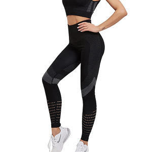 Women's Yoga 2-Piece Set <b>Spaghetti</b> Strap Notched Neckline Polyamide Seamless for Breathable High Waist Full Length - Product Image 2