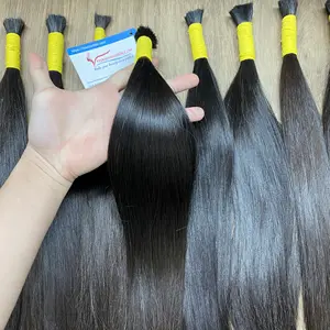 TOP QUALITY!! Wholesale Supplier Double Drawn Cuticle Virgin One Donor Natural Bulk Hair Extensions