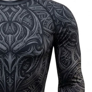 Rashguard personnalisé imprimé par sublimation, Rashguard MMA, Rashguard BJJ, Rashguard MMA OEM pour hommes, Rashguard à manches courtes - Product Image 3