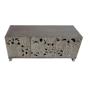 Nouvelle ferme en bois finition de salon personnalisée meubles peints Console de rangement en bois buffet armoire - Product Image 3