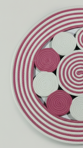 พรมและพรมปูพื้นทรงกลมถักจากเชือกฝ้ายผลิตด้วยเครื่องจักร เป็นมิตรกับสิ่งแวดล้อมและเหมาะสำหรับสัตว์เลี้ยง ใช้ตกแต่งห้องโถงและห้องนั่งเล่น - Product Image 3