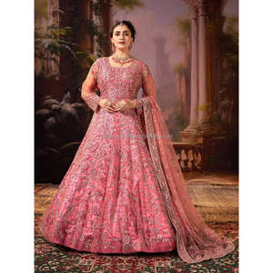 Robe traditionnelle indienne modeste pour robe de mariée - Product Image 3