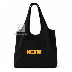 Custom NCBW Coalition Tote bag Black and Gold Embroidered Logo Daily Use <b>Large</b> Capacity Canvas Tote bag for female - Product Image 1