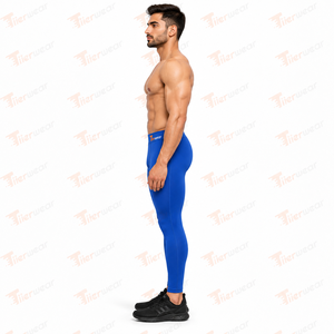 <b>Mens</b> Compression Tights Gym Workout Supportive Stretch Performance Fabric Full Length Athletic <b>Base</b> <b>Layer</b> Leggings Secure - Product Image 3
