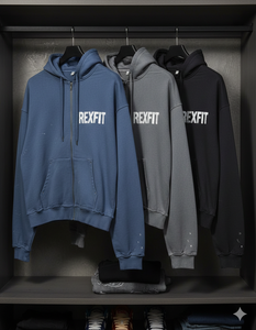 ผู้ผลิตเสื้อฮู้ดซิปชั้นนำ ตอบโจทย์ความต้องการของลูกค้ามากที่สุด ผลิตจากโรงงานโดยตรง ปักลายแบบดิสเทรสตามสั่ง ราคาดี - Product Image 5
