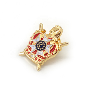 Custom Knights Templar Masonic Lapel <b>Pin</b> Gold Plated Soft Enamel Metal <b>Badge</b> Freemason <b>Pin</b> OEM Manufacturer - Product Image 2