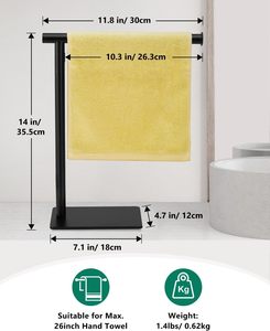 Stand Wallah Hand <b>Towel</b> Holder for Bathroom, T-Shape Free Standing <b>Towel</b> Bar <b>Rack</b> Stand Hanger for Bathroom Clothes Available - Product Image 3