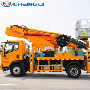 Camion-nacelle hydraulique HOWO à rotation 360° avec grue télescopique pour opérations d'entretien en haute altitude - Product Image 5