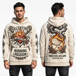 Custom Print Men Hoodie Street Style Graphic Design <b>Pullover</b> Cotton Fleece Sweatshirt Screen Printing DTG Hooded <b>Jumper</b> - Product Image 2