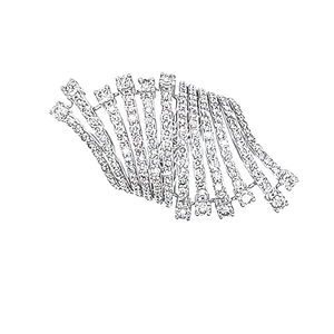 Elegante Anillo de Aniversario para Mujer, Plata de Ley 925, Chapado en Oro, Diamante Cultivado en Laboratorio, Corte Brillante Redondo, Certificado IGI, a la Moda - Product Image 1