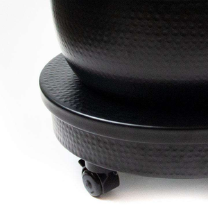 รถเข็นทำเล็บดีไซน์เนอร์พร้อมอ่างแช่เท้า อ่างทำเล็บโลหะสองสี ด้านในเป็นสีดำเงา ด้านนอกเป็นสีดำแบบตอกลาย อ่างแช่เท้าสำหรับทำเล็บ - Product Image 2