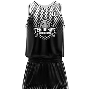 Ensemble d'uniformes de basketball personnalisés respirants pour adultes, de haute qualité, avec impression par sublimation, 100 % polyester, sans manches, best-seller - Product Image 3