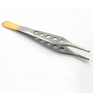 Pince à dissection Adson marron TC 12 cm, 1x2 dents, instrument chirurgical de précision en acier inoxydable allemand de haute qualité, pince Adson - Product Image 3
