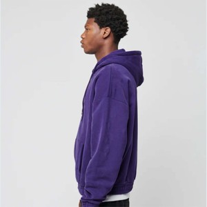 Premium Mens Full <b>Zip</b> <b>Hooded</b> Sweatshirt Heavy Cotton Fleece Outdoor Sports Jacket OEM ODM Manufacturing Factory - Product Image 2