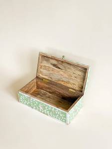 Caja de Joyería de Nácar y Hueso con Incrustaciones, Diseño Herencia, Caja Decorativa para Almacenamiento, Organizador de Anillos, Pendientes y Colección de Regalos - Product Image 6