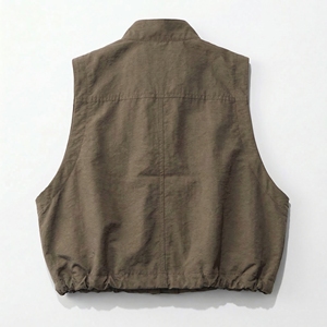 เสื้อกั๊กอเนกประสงค์สีน้ำตาลมะกอก |   เสื้อแจ็คเก็ตทำงานแบบไม่มีแขนคอตั้ง |   เสื้อกั๊กยุทธวิธีหลายกระเป๋า |   ผู้ผลิต OEM ตามสั่ง - Product Image 2