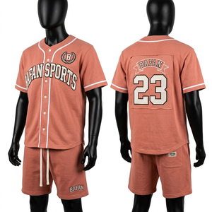 Cotton Polyester Sleeveless <b>T</b> Shirt and Shorts Set Peach Soft Touch Fabric Custom Logo Sleeveless shirt and Shorts Set - Product Image 5