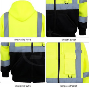 Veste de sécurité longue durée, classe 2 ANSI, imperméable, réfléchissante, vêtements de travail avec logo, conçue pour une performance continue sur le lieu de travail - Product Image 5