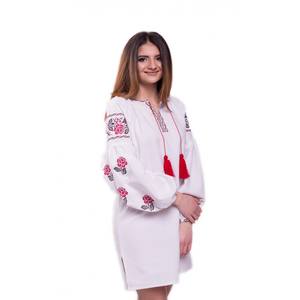 Vestido Maxi para Mujer, Estilo Holgado, Algodón Suave, Diseño Ucraniano Moderno con Bordado, Regalo Original para Mujer, Lino Suave - Product Image 4