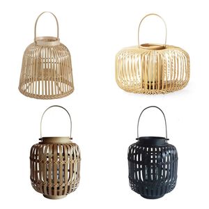 Vietrustic <b>Top</b> Sale Exterior Lantern Candle Holder Bamboo Rattan Lantern Braided Hanging Lanterns - Product Image 1