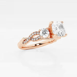 Anillo Vintage de oro de 14 quilates con diamante de cojín IGI/GIA Lab Grown compromiso/anillo de bodas para joyería de fiesta de mujer - Product Image 5