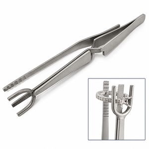 Pince à épiler de précision à demi-tige de 6,5 pouces en acier inoxydable pour la réparation de bijoux et de montres ZetomedPro - Product Image 1