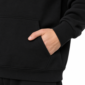 <b>Men</b> Winter Pullover Hoodie Drawstring Front Pouch Pocket Drop Shoulder Regular Fit 100% Cotton <b>Fleece</b> Eco-Friendly Sweatshirt - Product Image 5