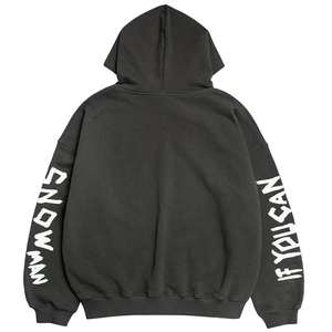 Sweat à capuche en molleton 100 % coton épais 400 GSM, coupe oversize, marque privée, fournisseur OEM - Product Image 3