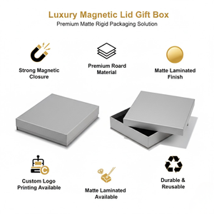 Caja de Regalo Rígida de Kraft con Cierre Magnético Portátil Premium, Embalaje Personalizado Laminado Mate, Joyería Hecha a Mano, Chocolate, Incienso - Product Image 5