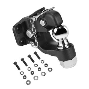 Gancho de Remolque de 20000 Libras de Capacidad, Combinación de Gancho Receptor y Gancho de Pintle para Camioneta, Bola de Remolque de 2 Pulgadas Compatible con Llantas de 2.5 y 3 Pulgadas - Product Image 1