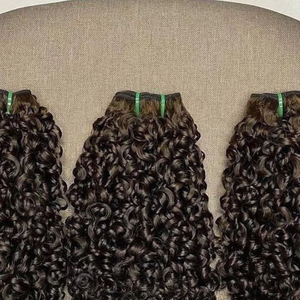 Cheveux humains bouclés indiens de qualité vierge brute, vente en gros, lots de cheveux humains bouclés doublement étirés, cheveux Remy, directement de l'usine - Product Image 3