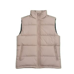 Veste d'hiver pour hommes en gros, gilet matelassé en coton léger personnalisé, veste sans manches à capuche, col de haute qualité, OEM et ODM - Product Image 1
