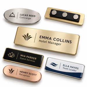 Placas de Identificación para Empleados, Insignias Personalizadas de Metal con Logotipo Corporativo, Proveedor Mayorista OEM - Product Image 1