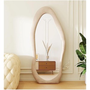 Espejo de Pared con Acabado Madera MDF, 24x24 Pulgadas, Estilo Minimalista Moderno para Baño, Entrada, Decoración del Hogar, Venta al Por Mayor OEM - Product Image 2