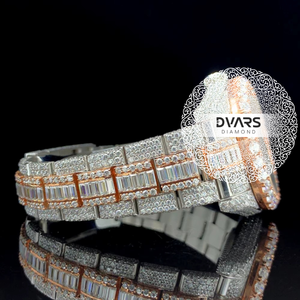 Montre de luxe à remontage automatique ultime, cristal saphir, diamant Moissanite couleur D VVS1, acier inoxydable, mécanique automatique - Product Image 2